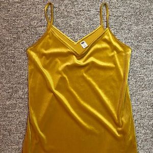 Yellow velvet Old Navy tank top